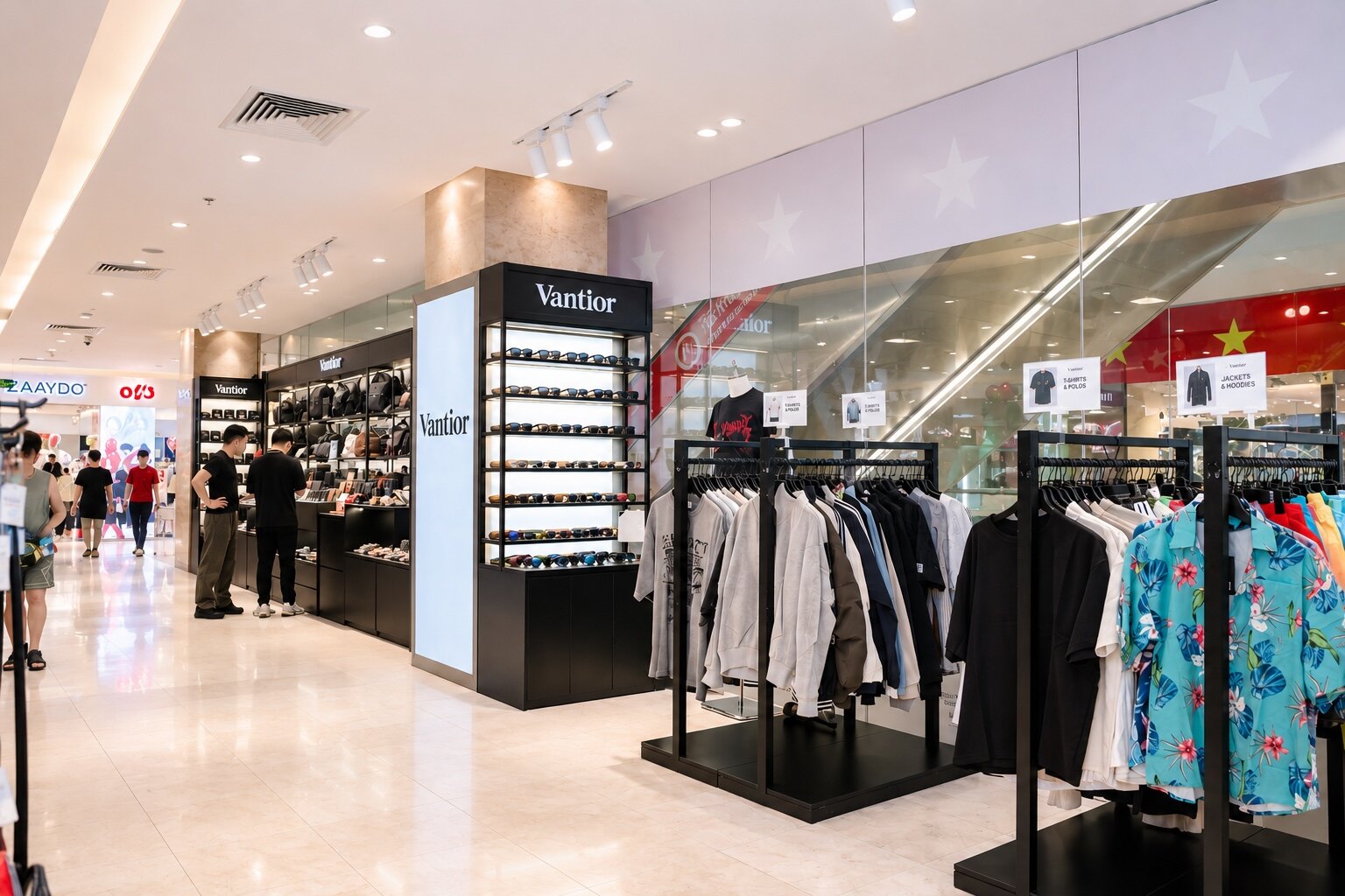 Không gian cửa hàng Vantior tại tầng 1 Nha Trang Center